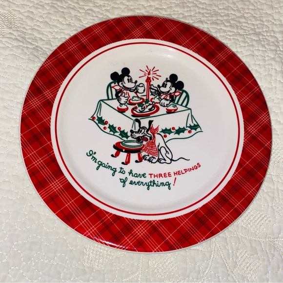 Disney Mickey Mouse Christmas Plates Vintage - Picture 4 of 7
